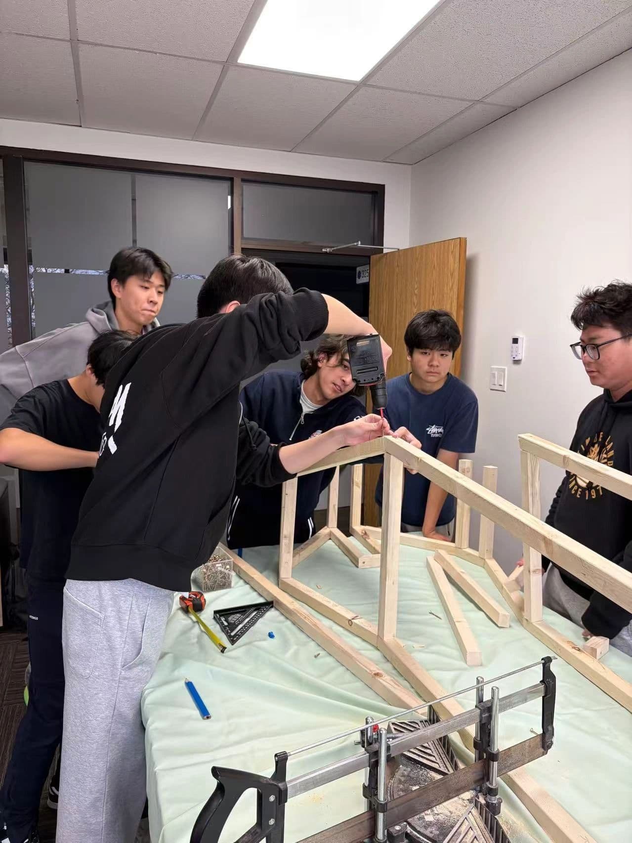 Students engaged in project-based learning activities