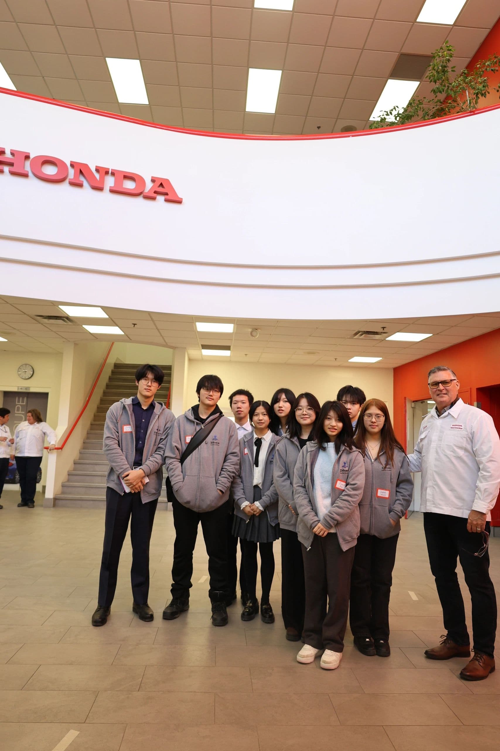 Students collaborating on a team project